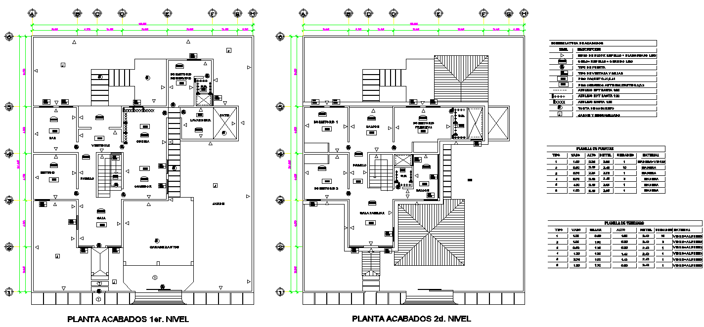 Material used building plan autocad file - Cadbull