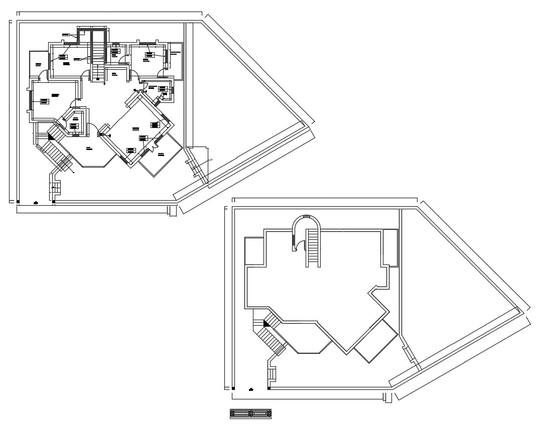 Modern Home Floor Plan In DWG File - Cadbull