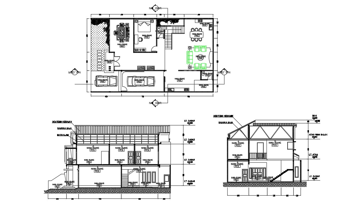  Modern  House  Plans  In AutoCAD  File  Cadbull