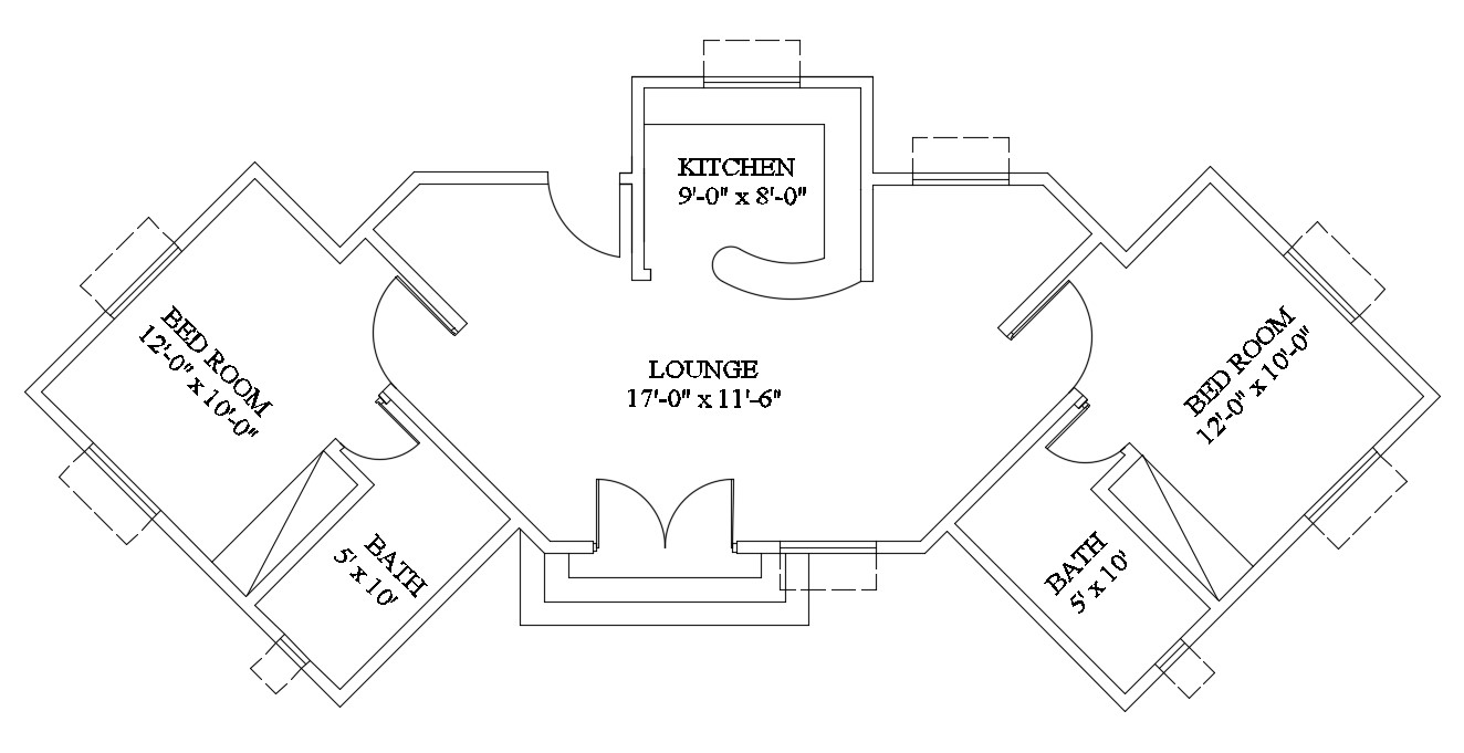 Modern Residence House Plan DWG File Cadbull