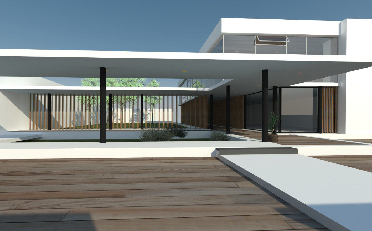  Modern  house  architecture 3d sketchup  model