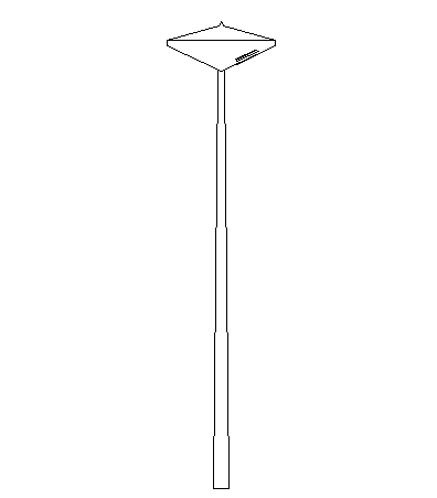 Modern style street light pole cad design dwg file - Cadbull