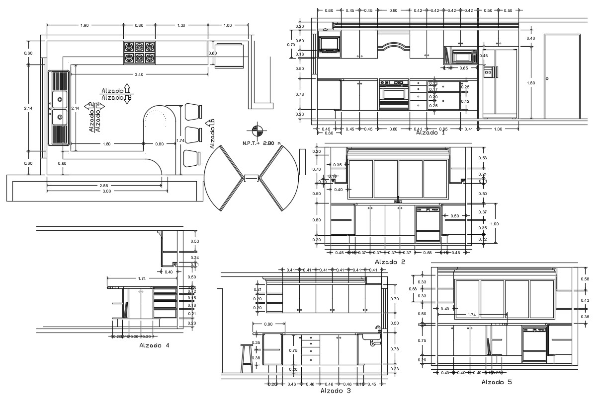 modular kitchen design drawings