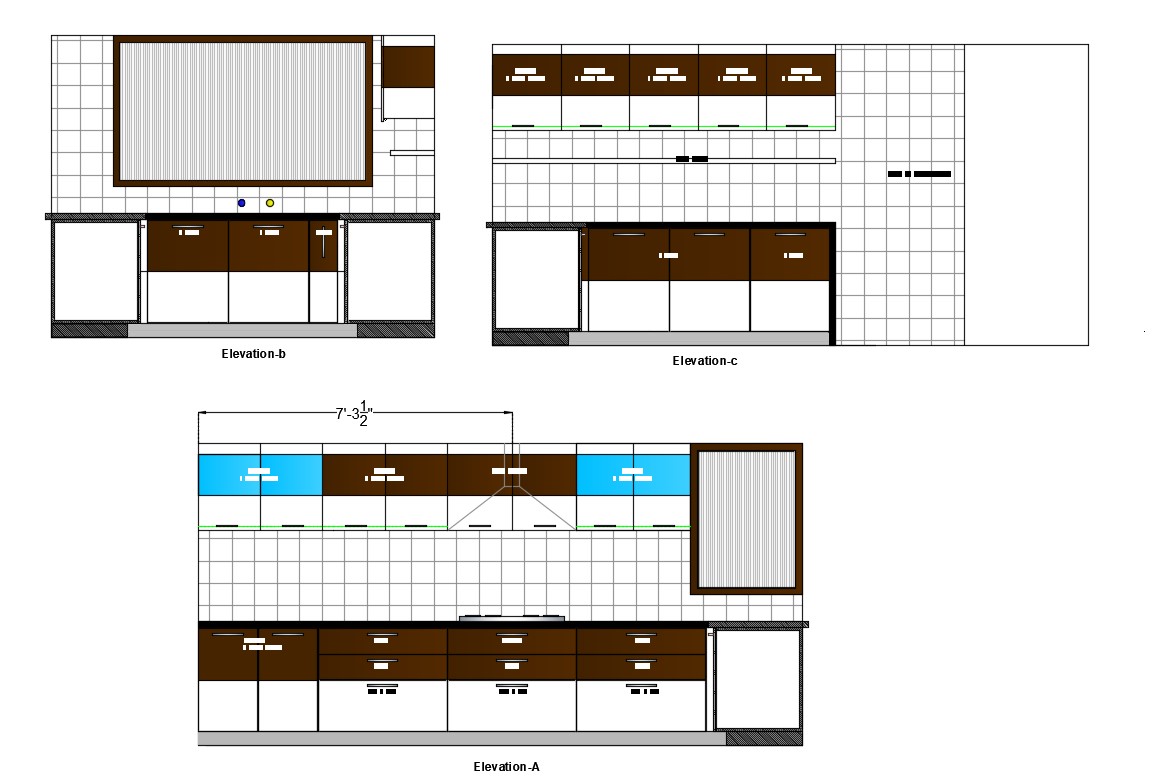 Modular Kitchen Elevation And Furniture Design 2d AutoCAD Drawing Free Download Mon Dec 2019 03 31 34 