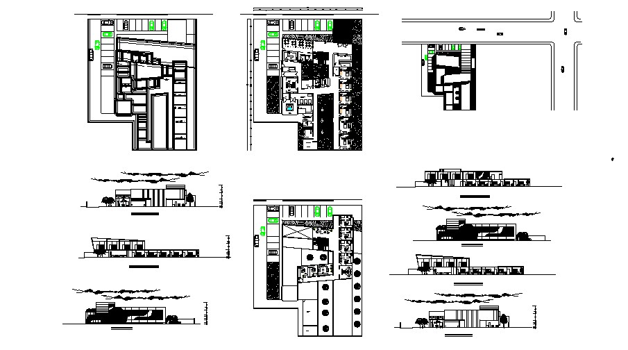 Multi Level Hotel Elevation Section Floor Plan And Auto Cad Details Dwg File Cadbull