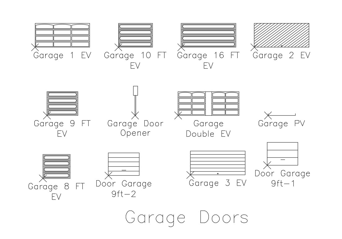  Garage Door Dwg Block with Modern Design