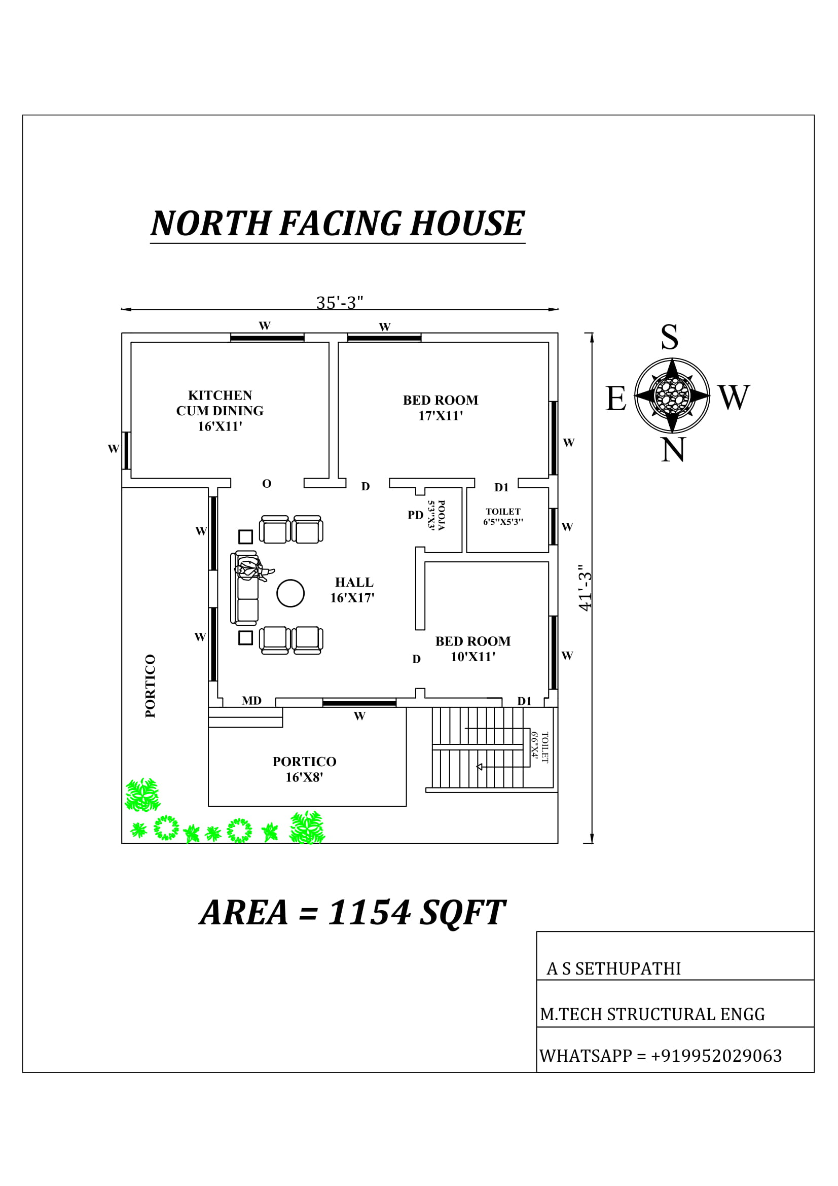 North Facing House Plan House Plan Ideas