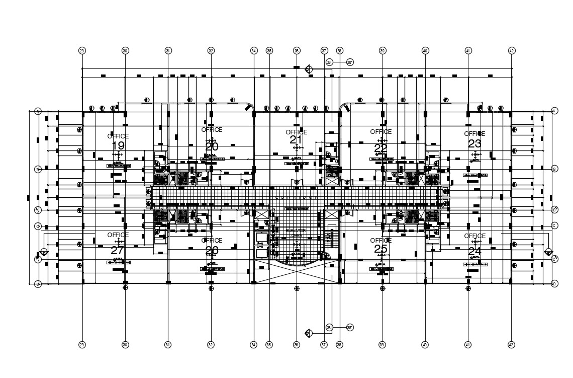 Office Layout Plan CAD File - Cadbull