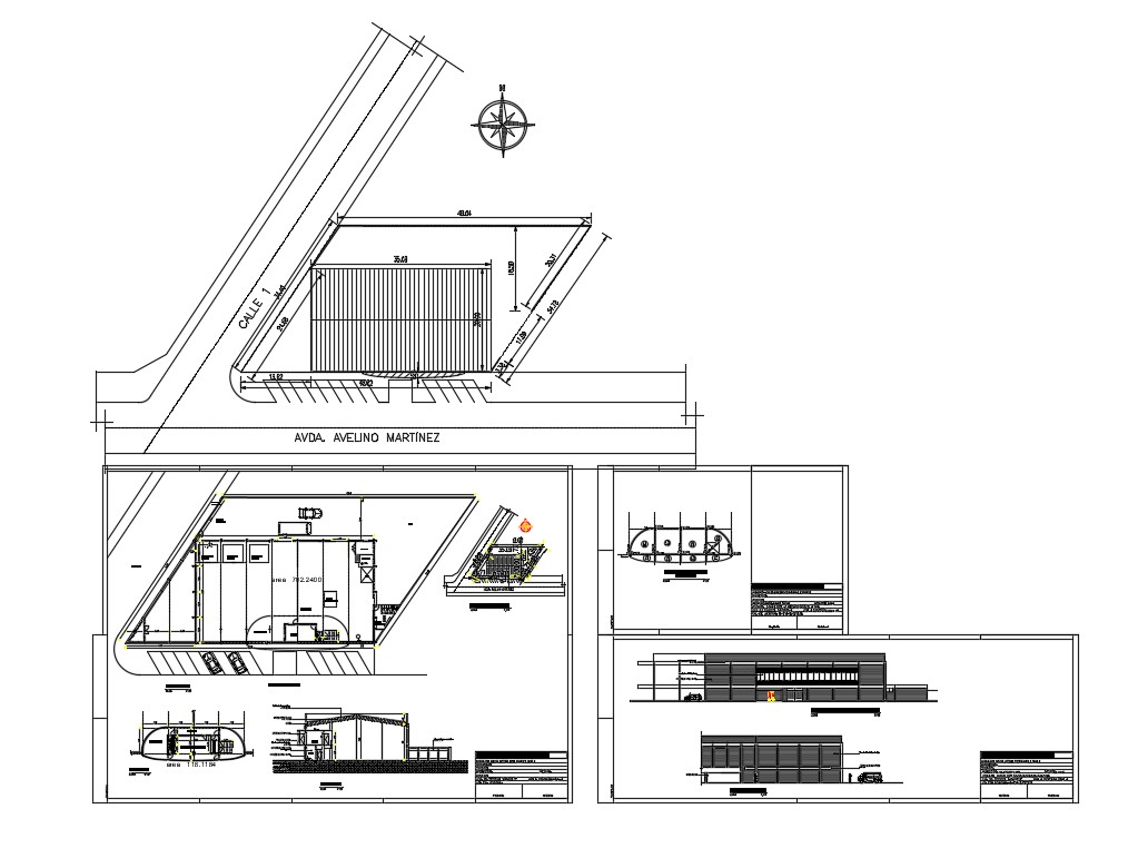 Office Building Elevation Section Plan And Auto Cad Details Dwg