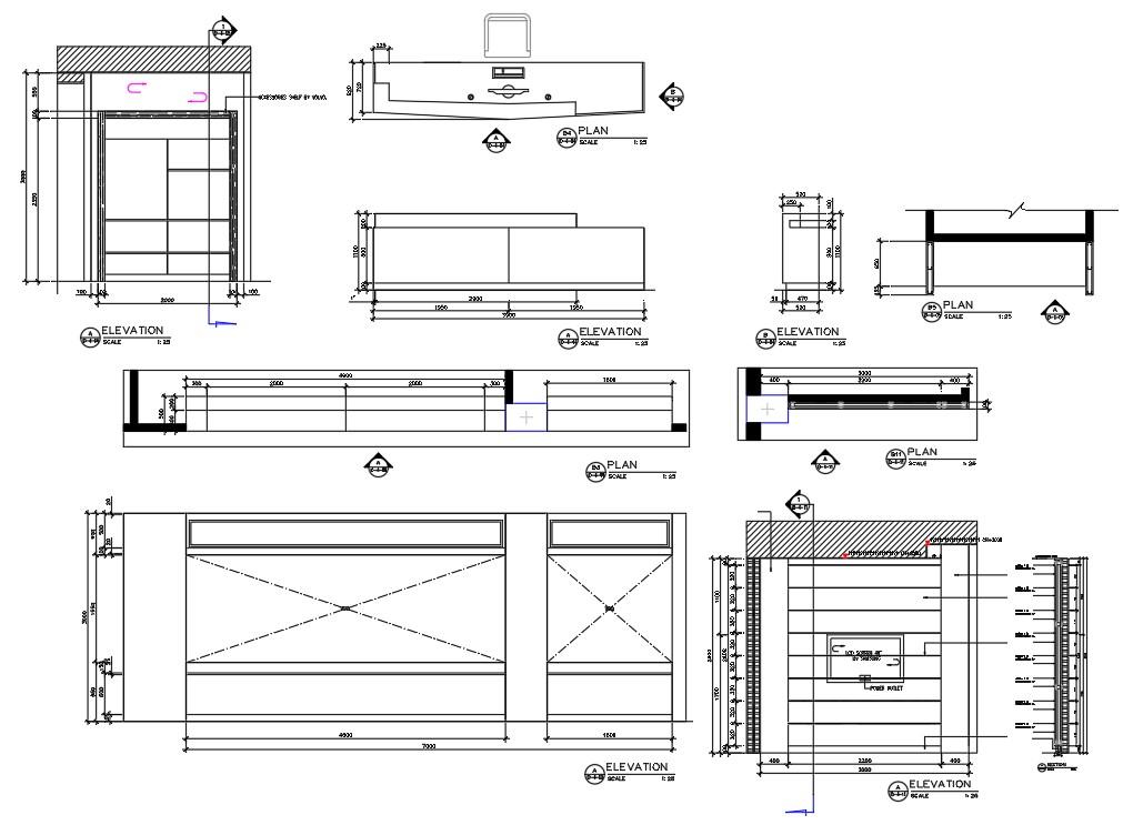 Office Furniture Interior Detail CAD Drawing - Cadbull