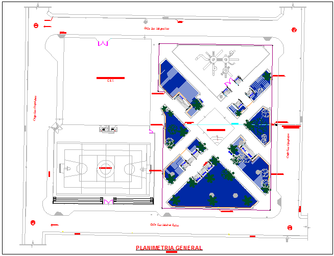 Park garden plan view detail dwg file - Cadbull