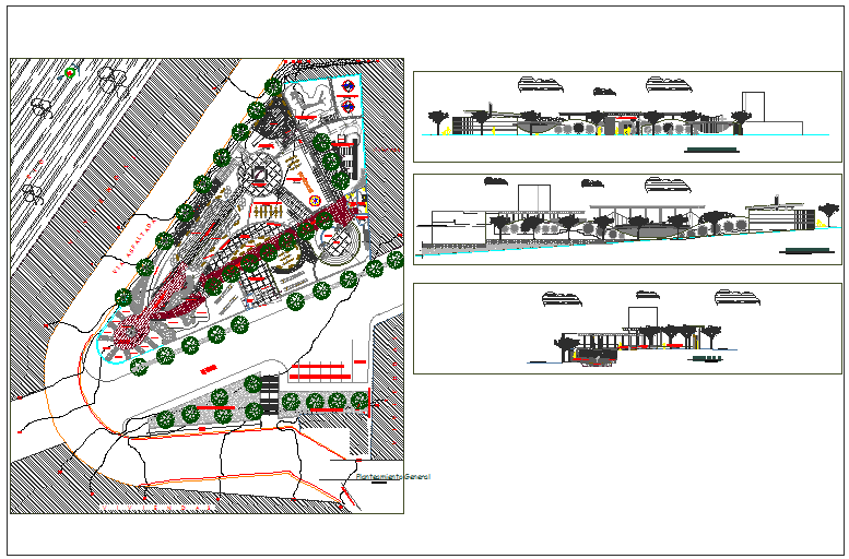 Park garden plan view detail dwg file - Cadbull