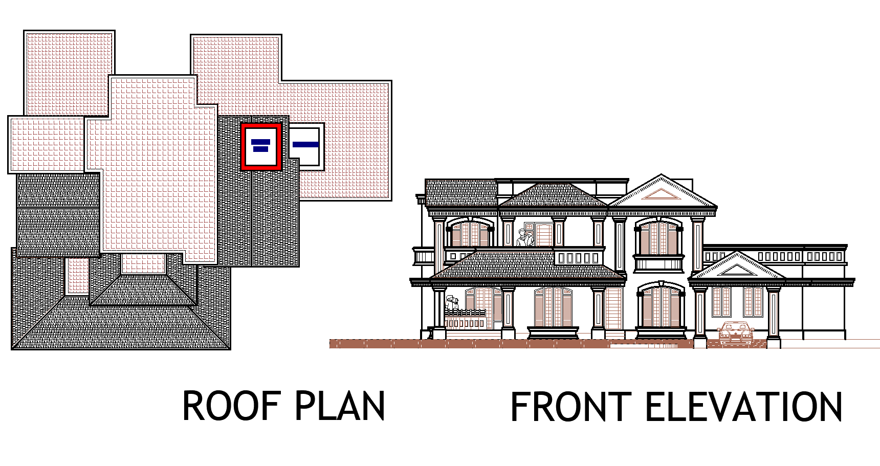 Plan Of A Bungalow Detail Dwg File Cadbull