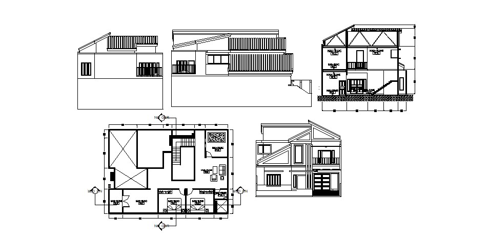  House  plan  design in AutoCAD  file Cadbull