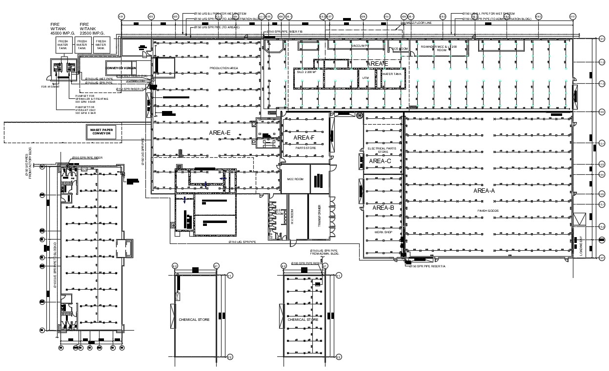 Production Area Layout Plan - Cadbull