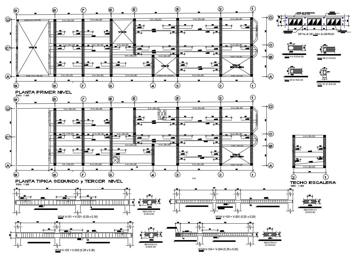 RCC Construction Details CAD File - Cadbull