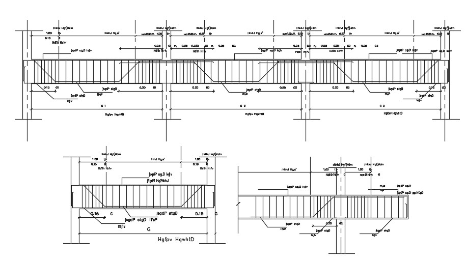 RCC Steel Column and Beam Design AutoCAD Drawing Cadbull