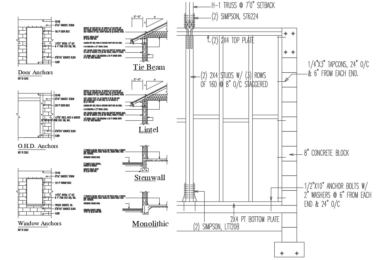 RCC Structure Blocks 2d AutoCAD Drawing - Cadbull