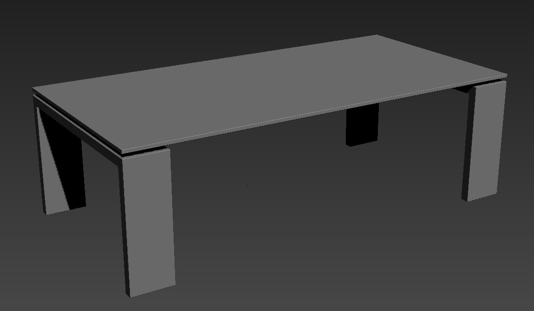 Rectangular Shape Center Table 3ds Max File Furniture Block - Cadbull