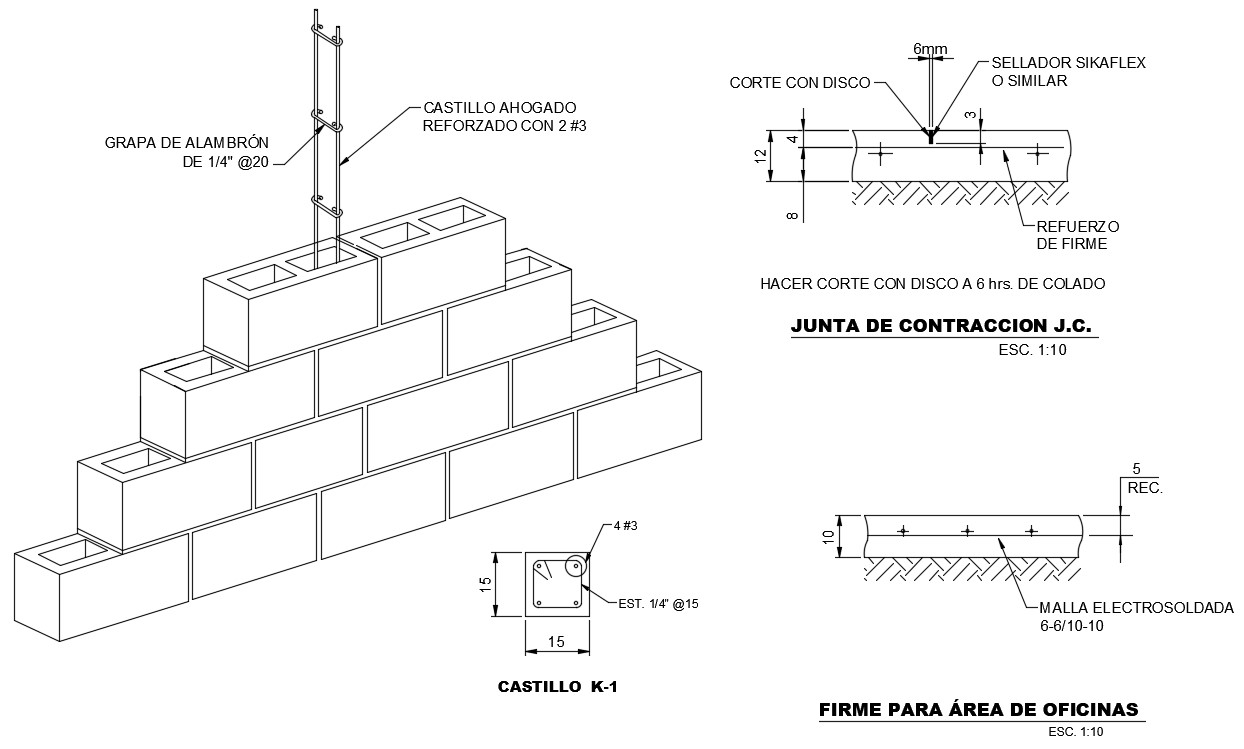 Reinforced Brick Wall CAD Drawing - Cadbull