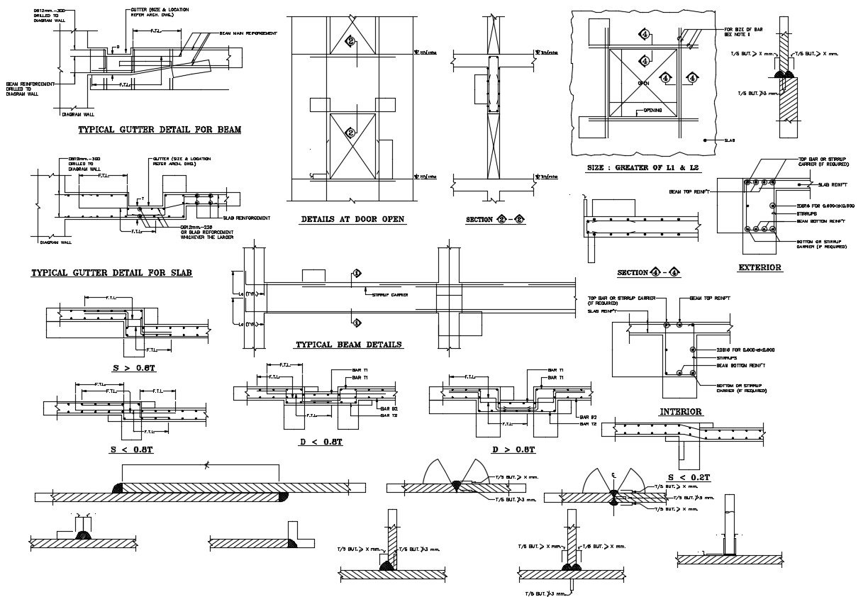 Reinforcement bars AutoCAD drawing - Cadbull