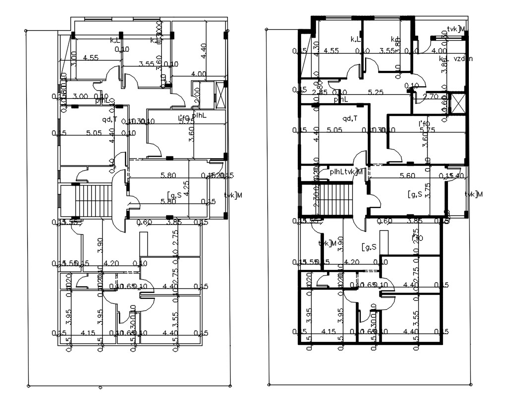 Residence Apartment Cluster Layout Plan Working Drawing Cadbull 6507