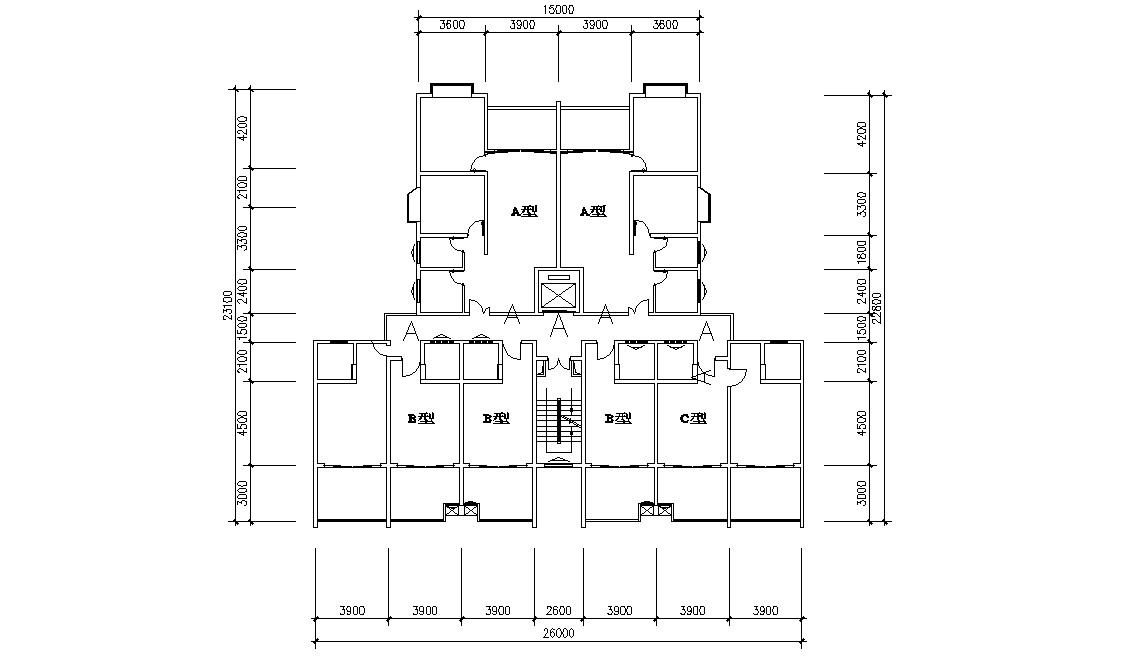 Residence Apartment Layout Plan CAD File - Cadbull