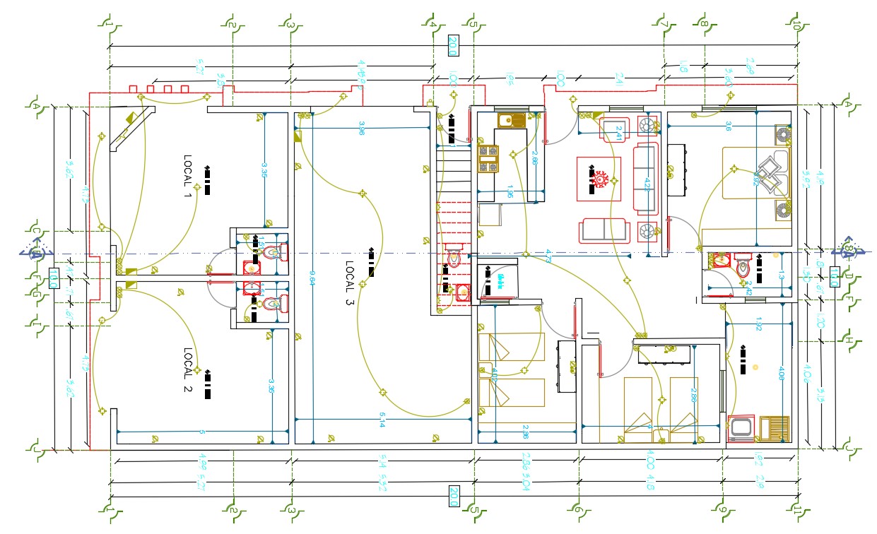 Residential Electrical Layout Autocad File Free Cadbull