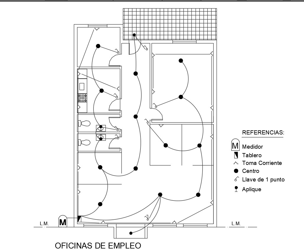 Residential house Electrical Layout Plan CAD drawing Details - Cadbull