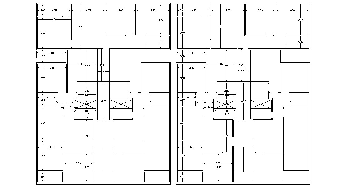 Residential Floor Plan Layout DWG File - Cadbull