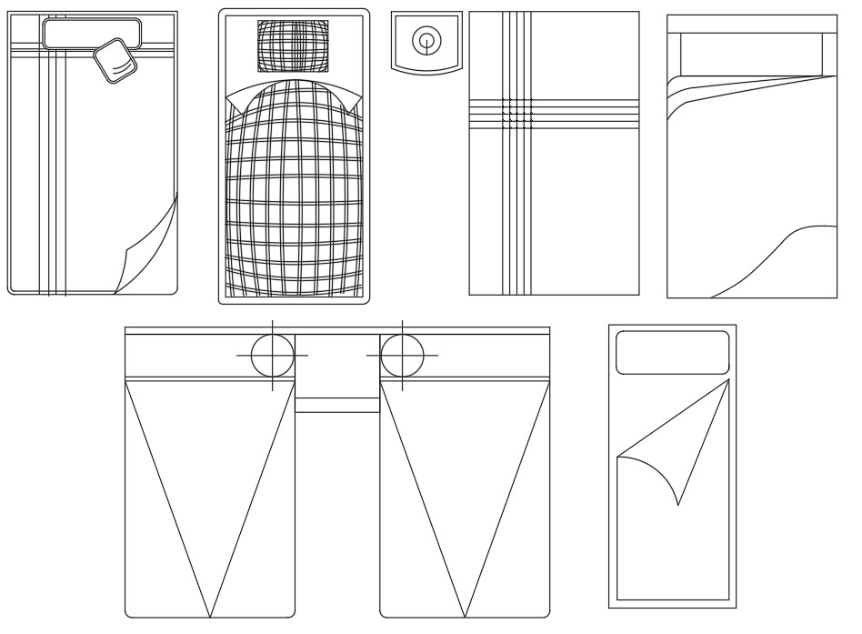 Rest Bed Furniture CAD Blocks Drawing DWG File - Cadbull