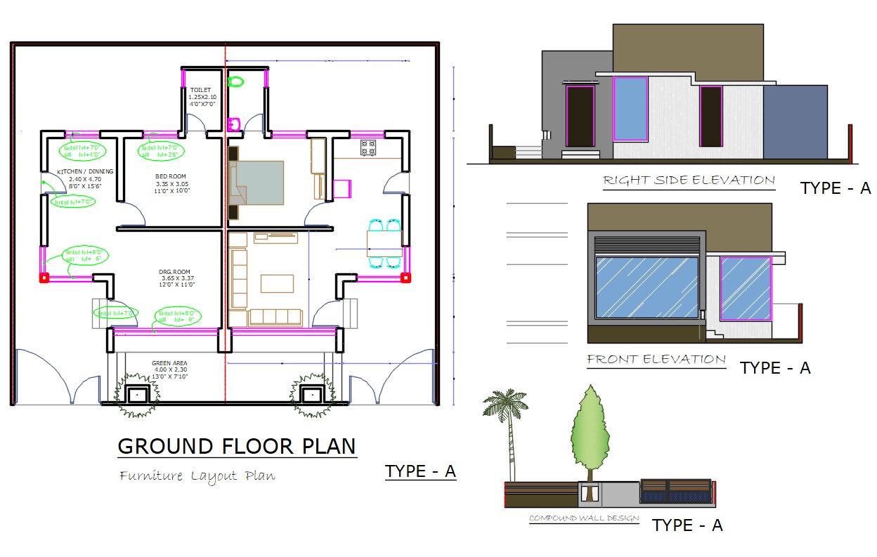 Duplex House Plan With Detail Dimension In Autocad Cadbull My Xxx Hot Girl