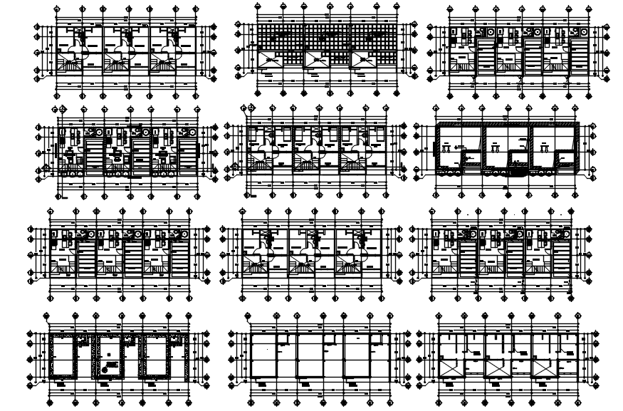  Row  house  plan  with detail dimension in AutoCAD  Cadbull