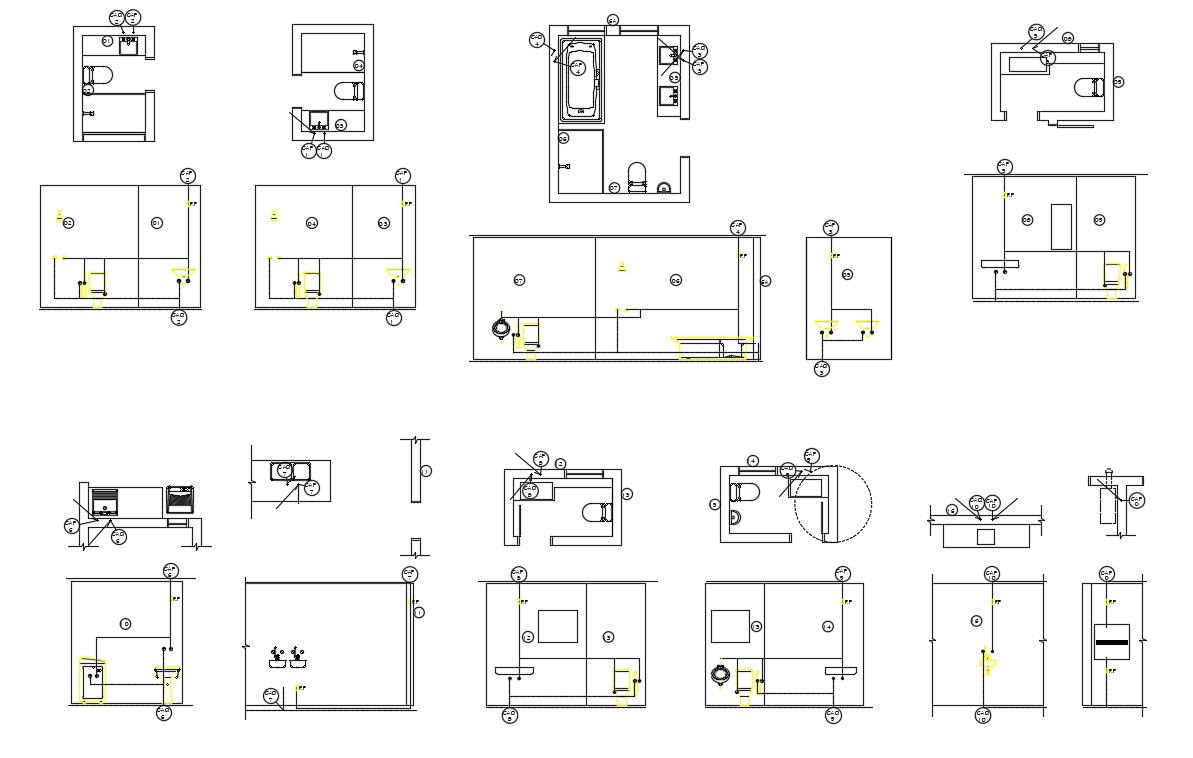 Sanitary Layout Plan Drawing