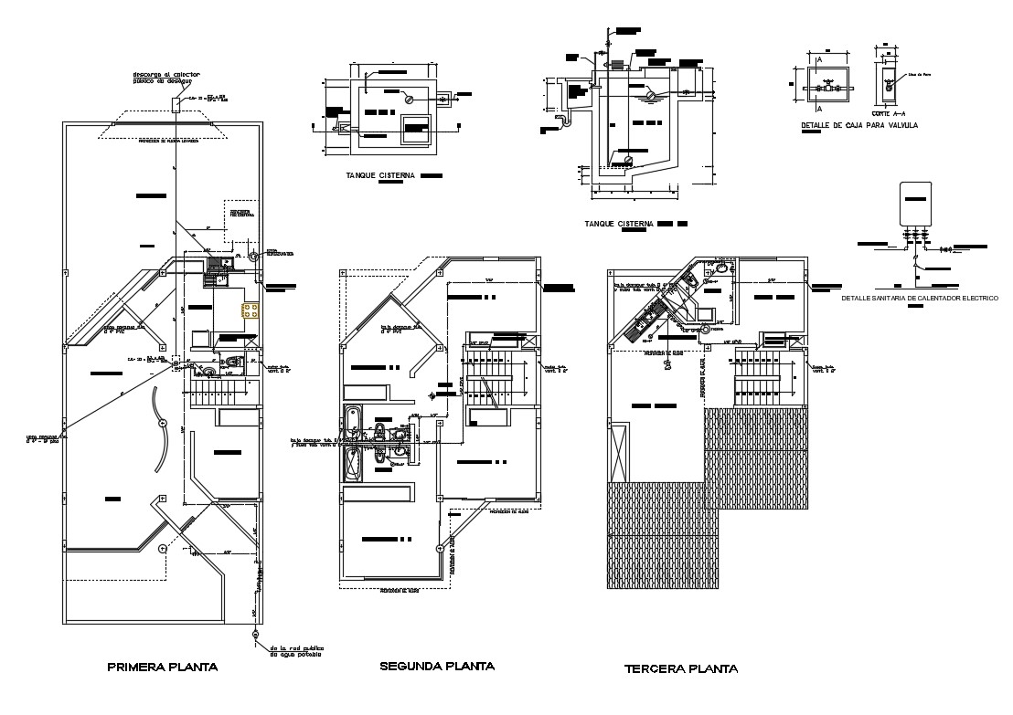 Installation Sanitary Layout File Cadbull