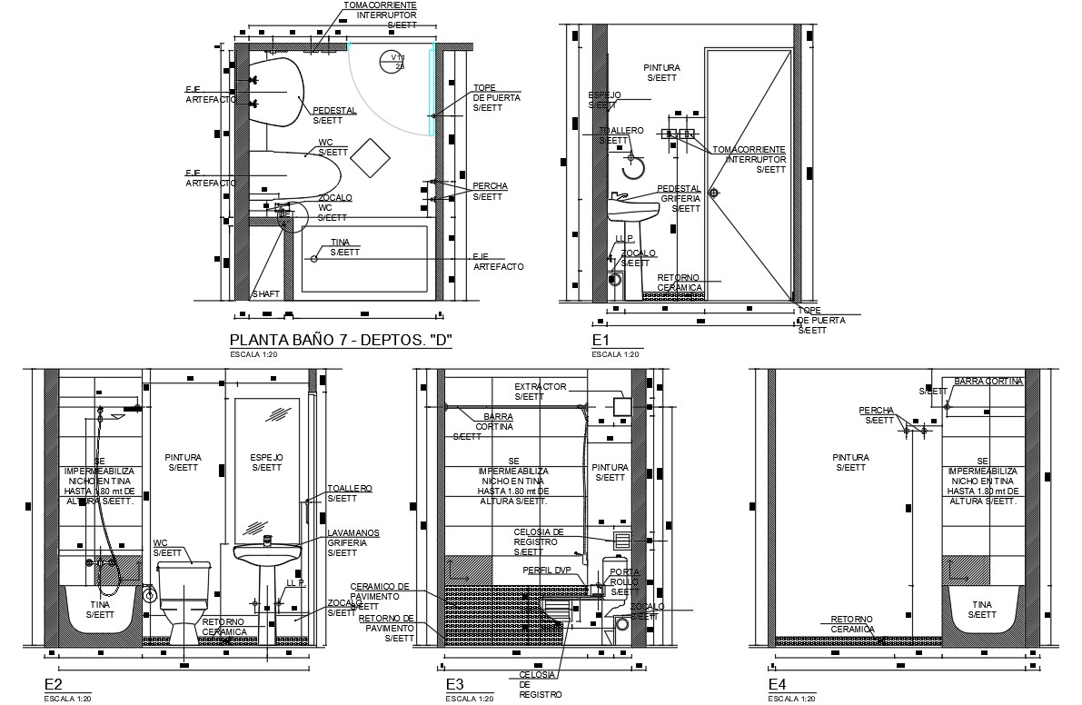 Sanitary models and toilet elevation design available in Autocad DWG ...