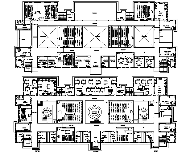 School building plan detail view dwg file - Cadbull