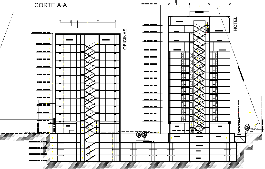 Section High Rise Building Detail Dwg File Cadbull