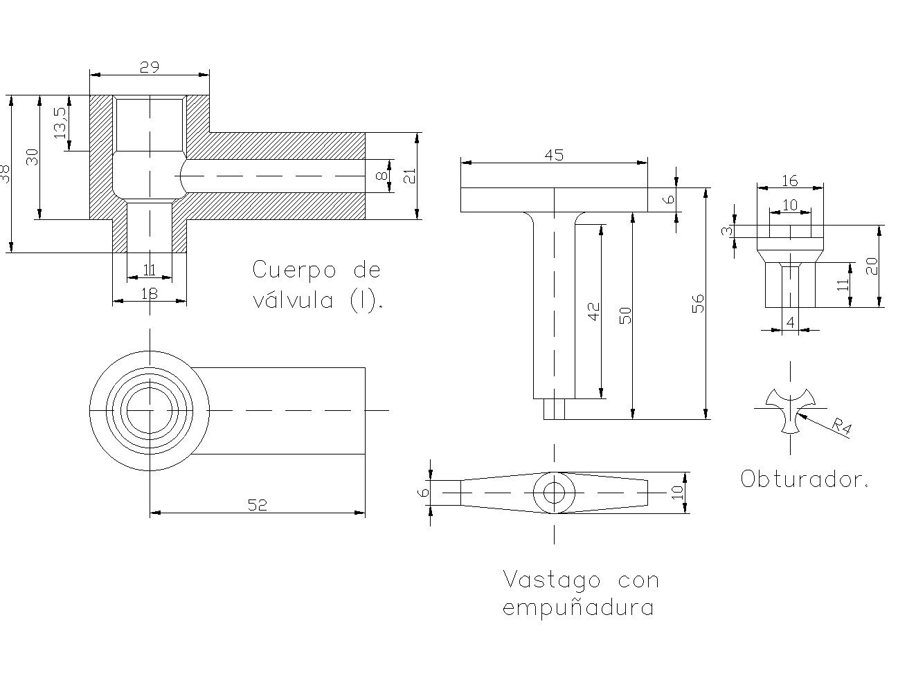 Section valve plan detail dwg file - Cadbull