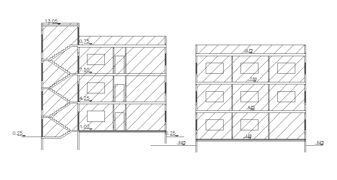 Section Layout Autocad Drawing Download - Cadbull