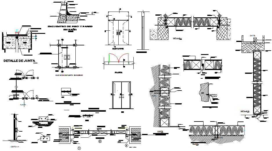 Several details doors detail dwg file - Cadbull