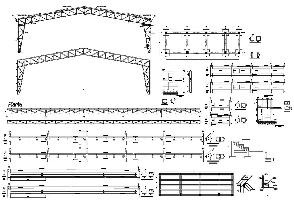 Shed Construction CAD File - Cadbull