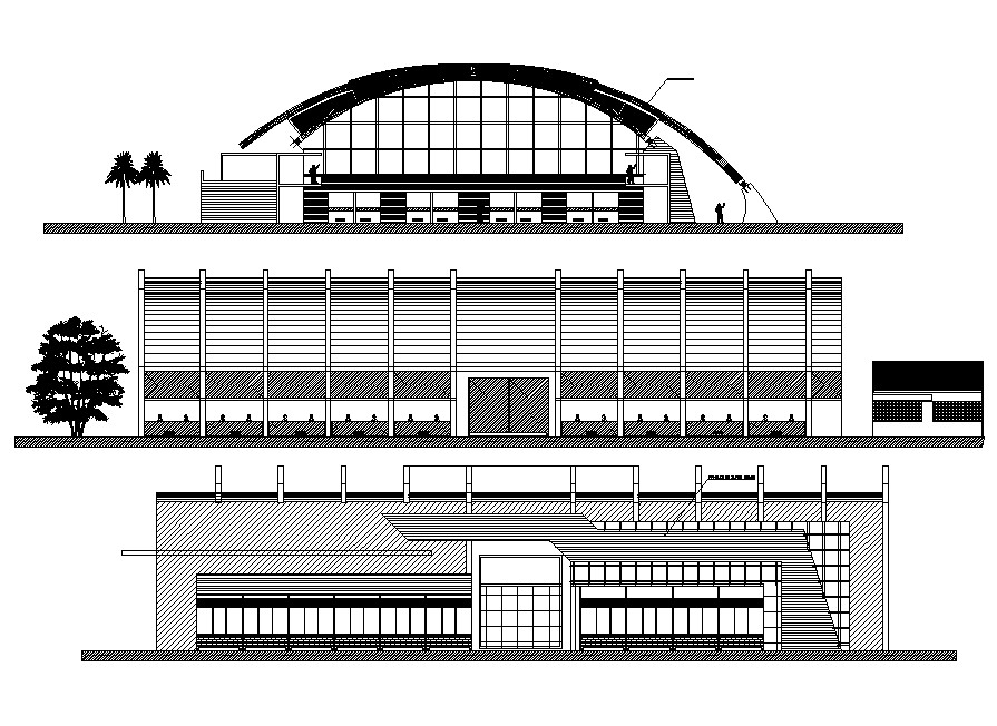 Shopping Mall Elevation Design Dwg File Cadbull