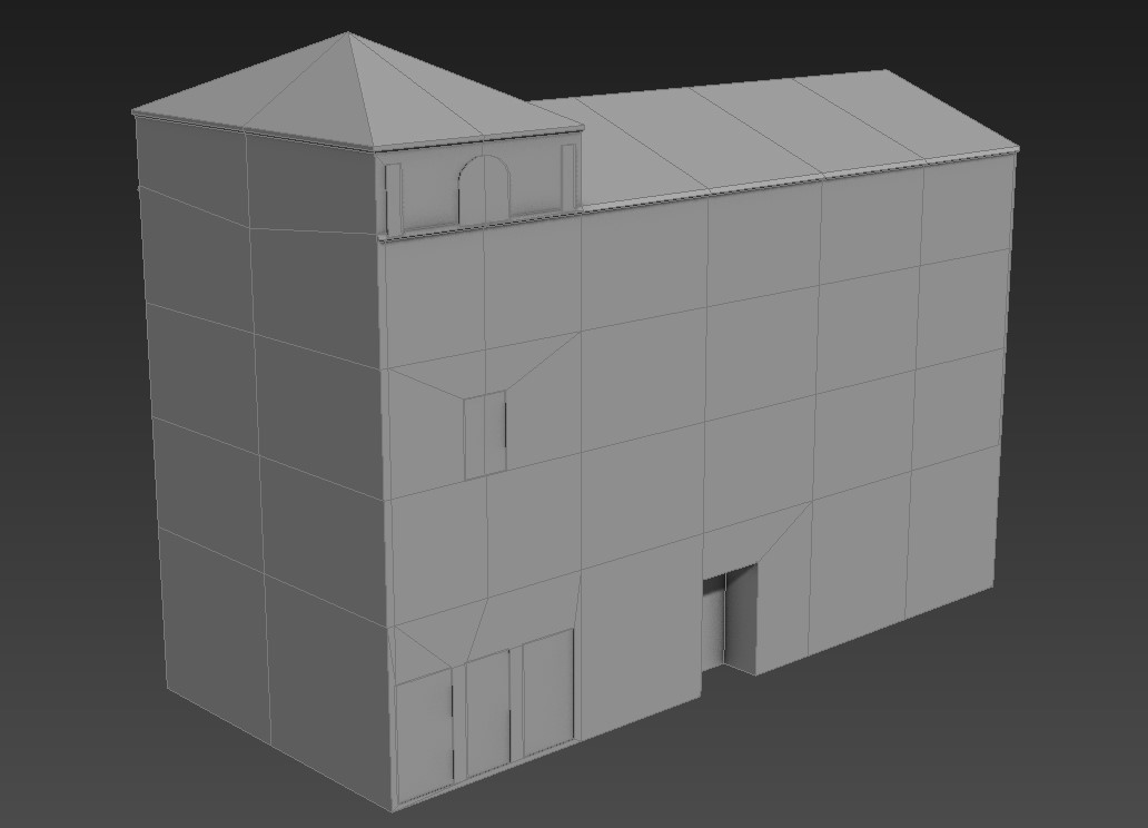 Simple Block Elevation Of Commercial Building 3D MAX File ...