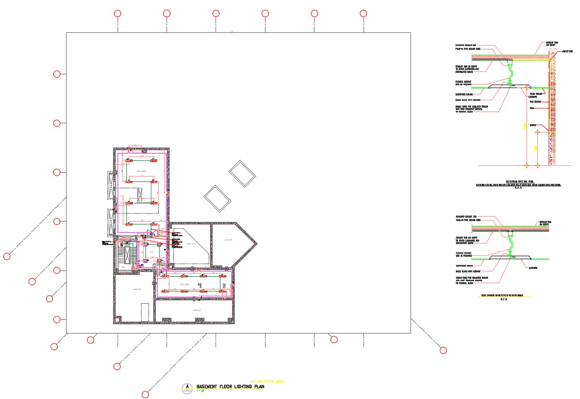 Simple Electrical Plan Layout AutoCAD Drawing