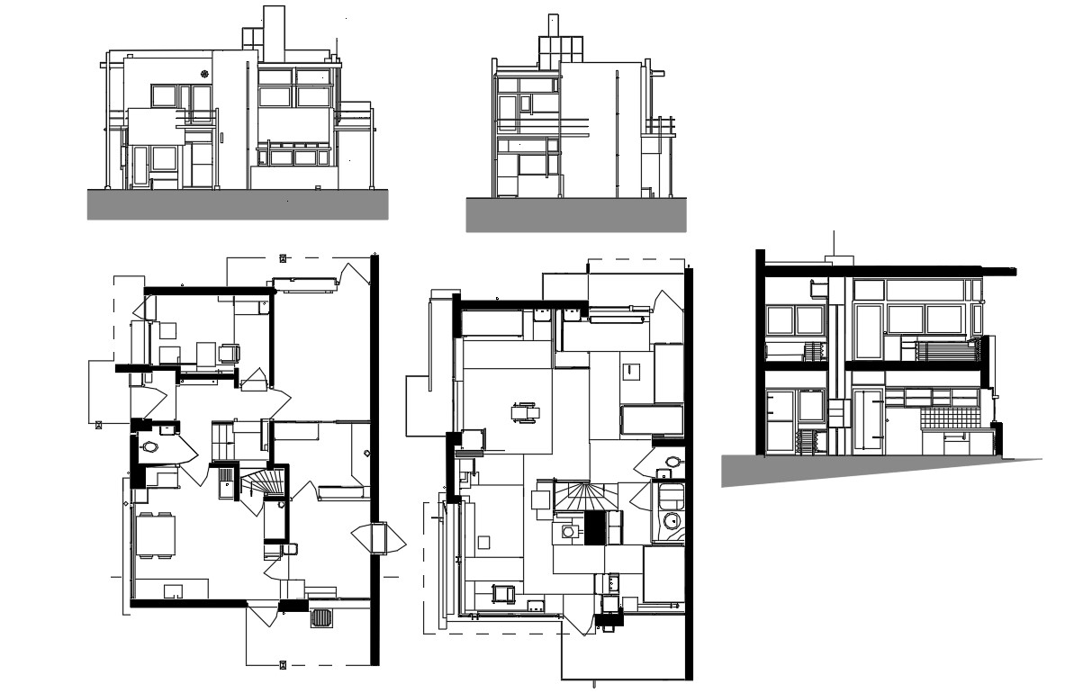  Simple  House  elevation and plan  Design of DWG  file Cadbull