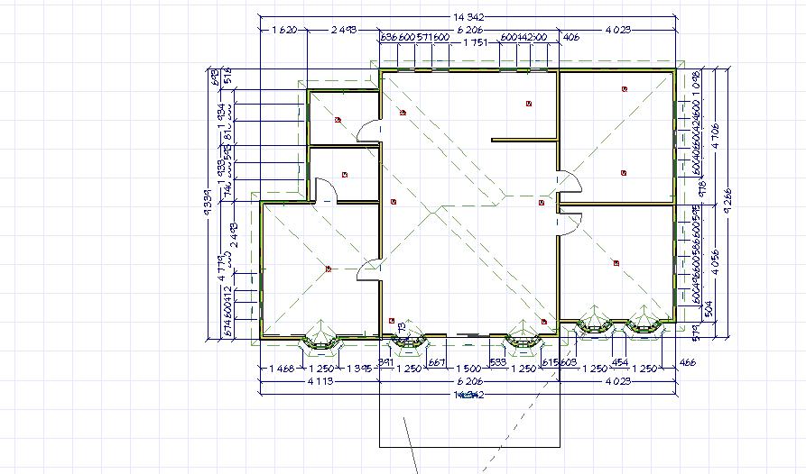 Single story floor plan 2 Cadbull