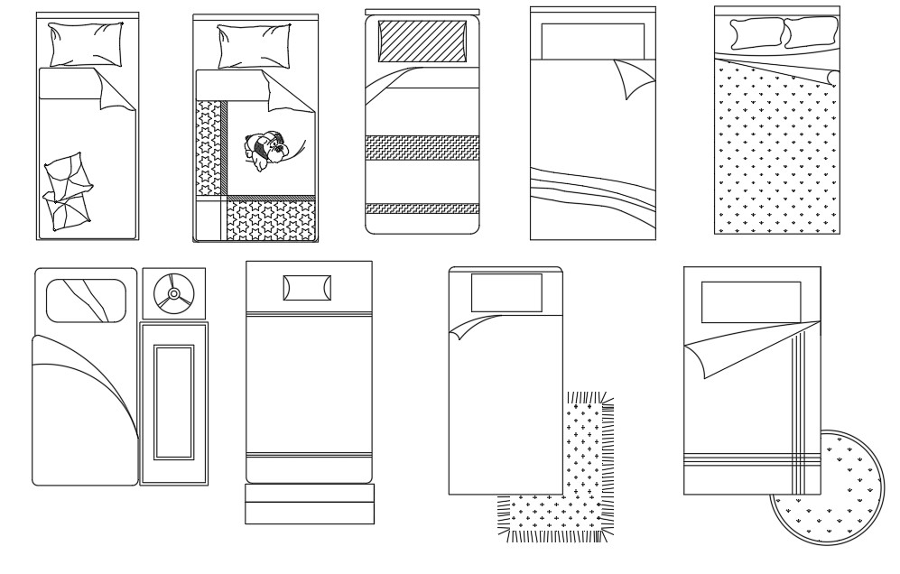 Single Bed Furniture CAD Blocks Free Download Cadbull   SingleBedFurnitureCADBlocksFreeDownloadFriApr2020122007 