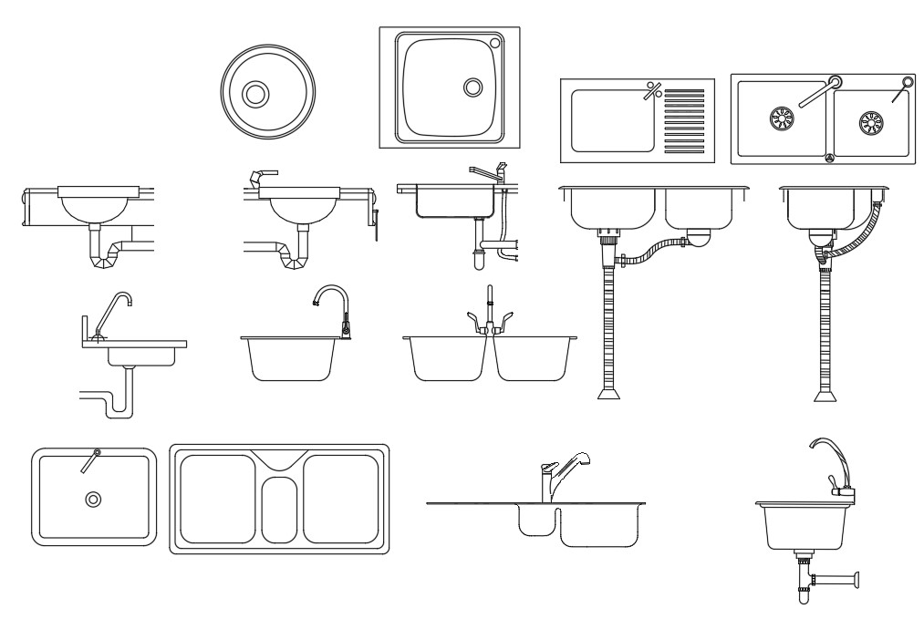 blueprints of a kitchen sink