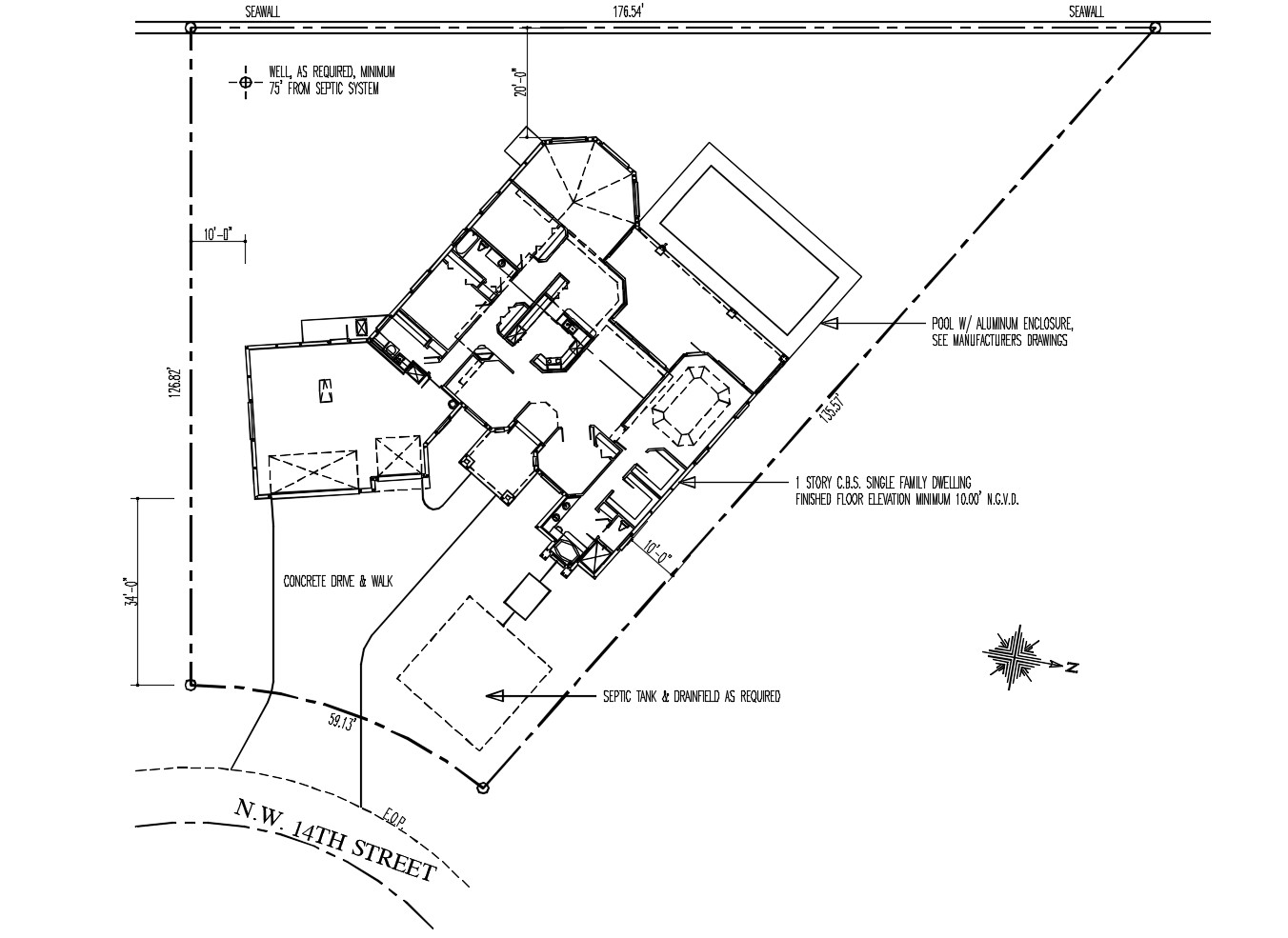 Site Plan Of The Residential House With Detail Dimension In Autocad Cadbull